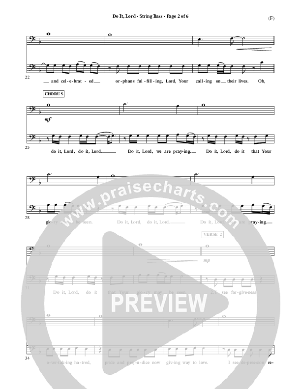 Do It Lord Double Bass (Tommy Walker)