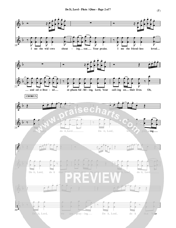 Do It Lord Flute/Oboe (Tommy Walker)