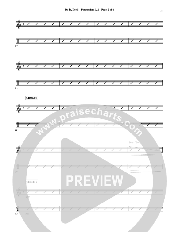 Do It Lord Percussion 1/2 (Tommy Walker)