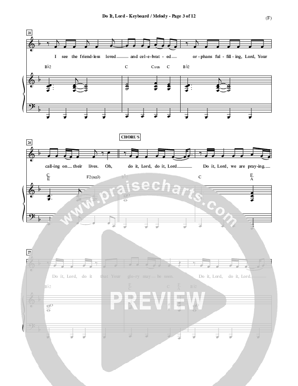 Do It Lord Piano/Vocal (Tommy Walker)