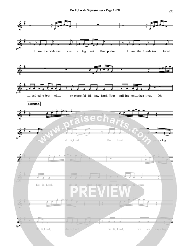 Do It Lord Soprano Sax (Tommy Walker)