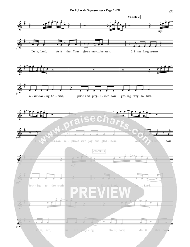 Do It Lord Soprano Sax (Tommy Walker)