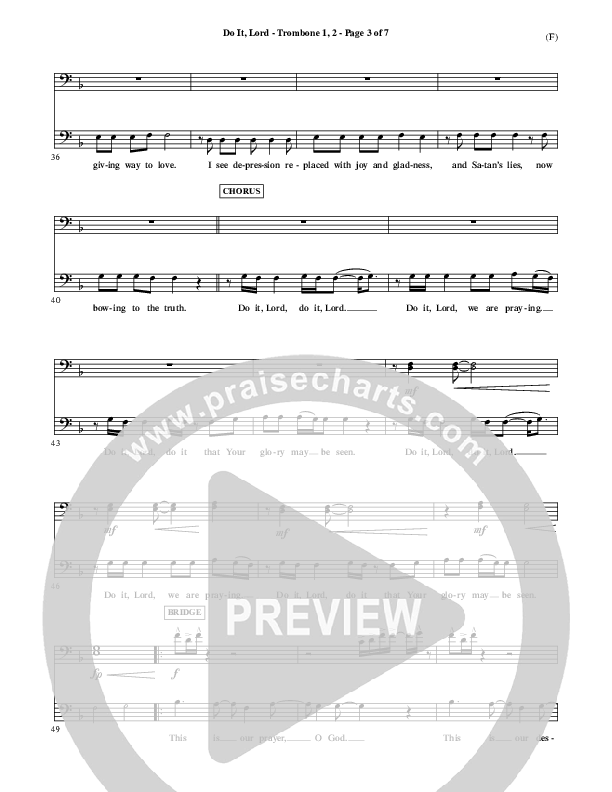 Do It Lord Trombone 1/2 (Tommy Walker)