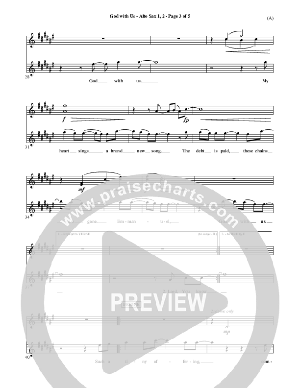 God With Us Alto Sax 1/2 (MercyMe)