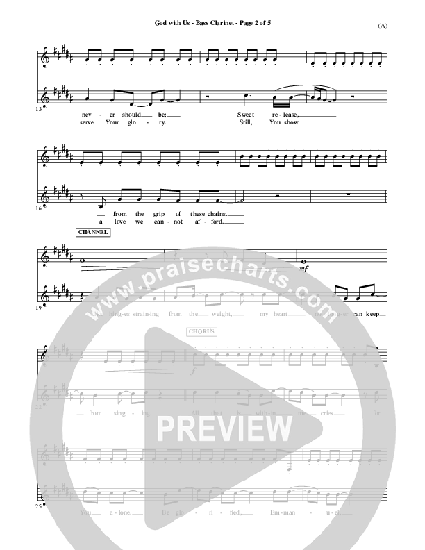 God With Us Bass Clarinet (MercyMe)