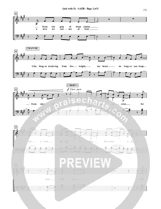 God With Us Choir Sheet (SATB) (MercyMe)