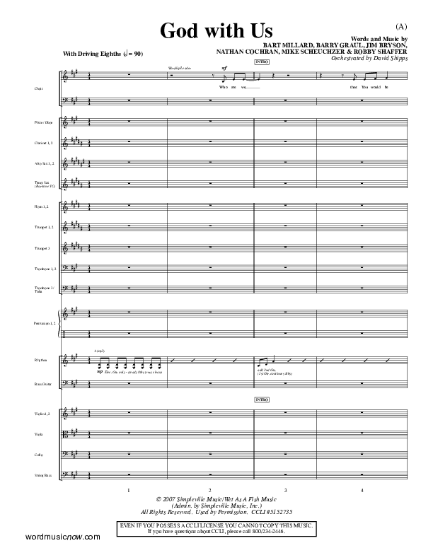 God With Us Conductor's Score (MercyMe)