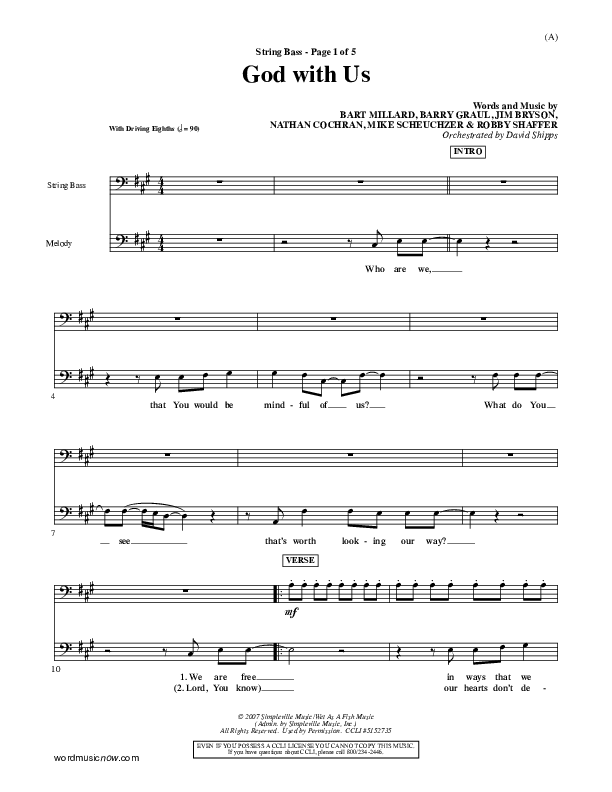 God With Us Double Bass (MercyMe)