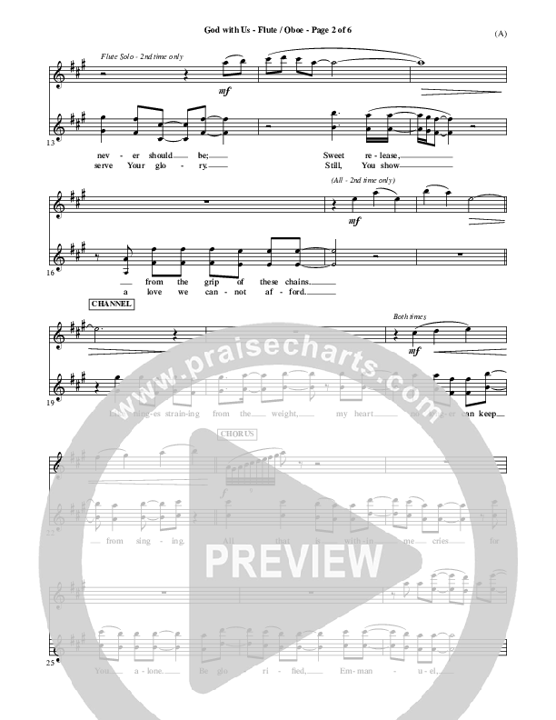 God With Us Flute/Oboe (MercyMe)