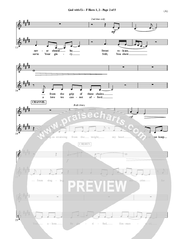 God With Us French Horn 1/2 (MercyMe)