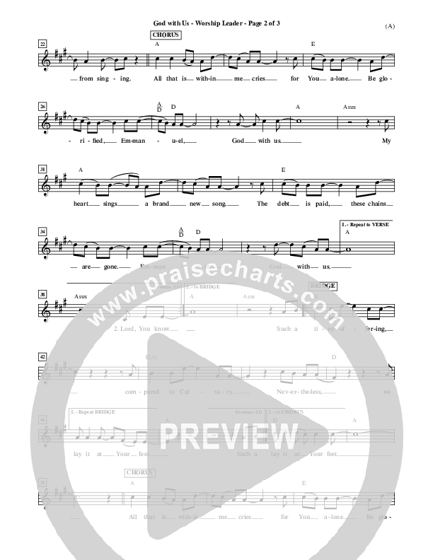 God With Us Lead Sheet (MercyMe)