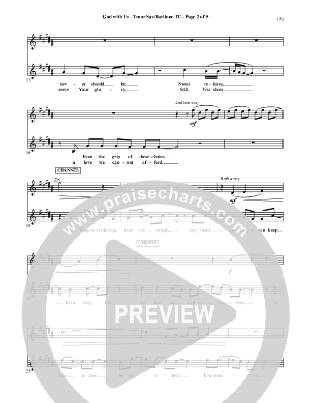 God With Us Tenor Sax 2 (MercyMe)