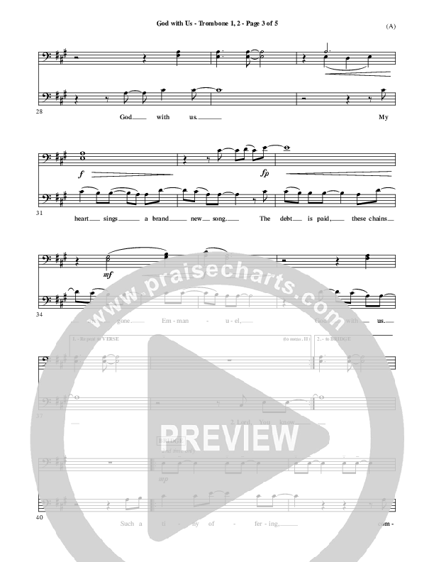 God With Us Trombone 1/2 (MercyMe)