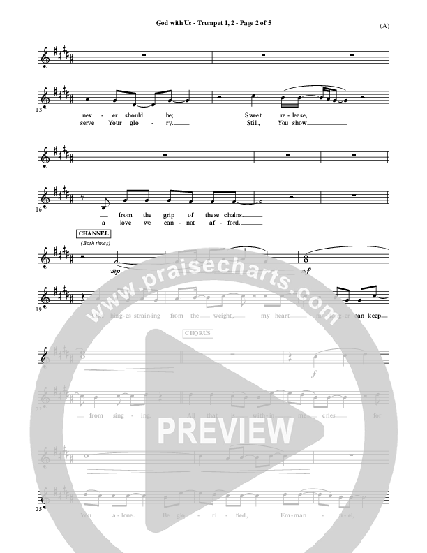 God With Us Trumpet 1,2 (MercyMe)