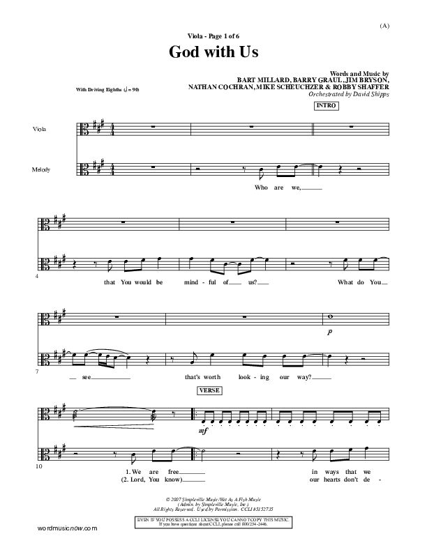God With Us Viola (MercyMe)
