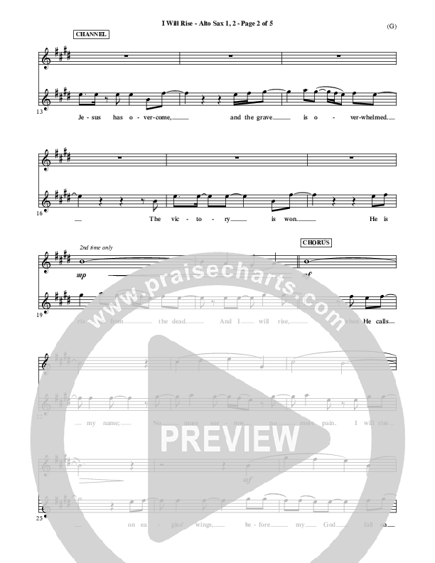 I Will Rise Alto Sax 1/2 (Chris Tomlin)