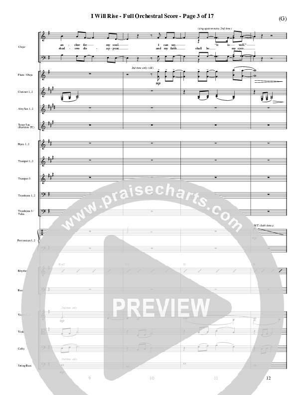I Will Rise Conductor's Score (Chris Tomlin)
