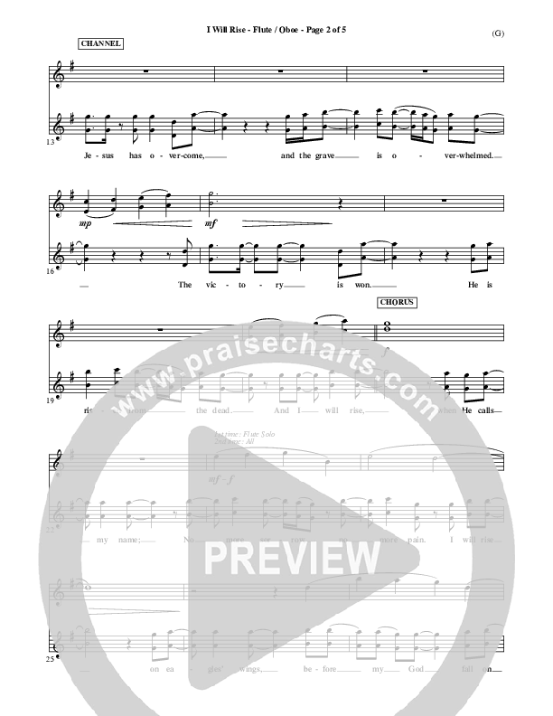 I Will Rise Flute/Oboe (Chris Tomlin)