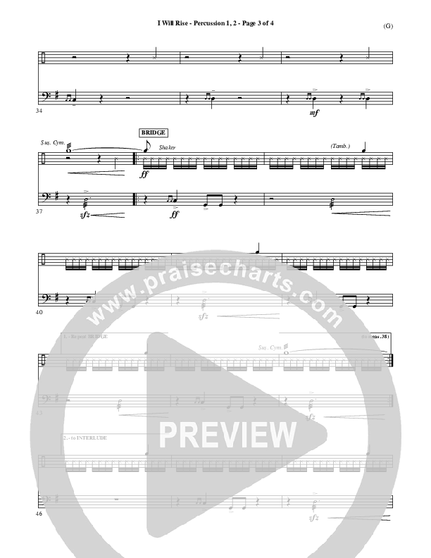 I Will Rise Percussion 1/2 (Chris Tomlin)