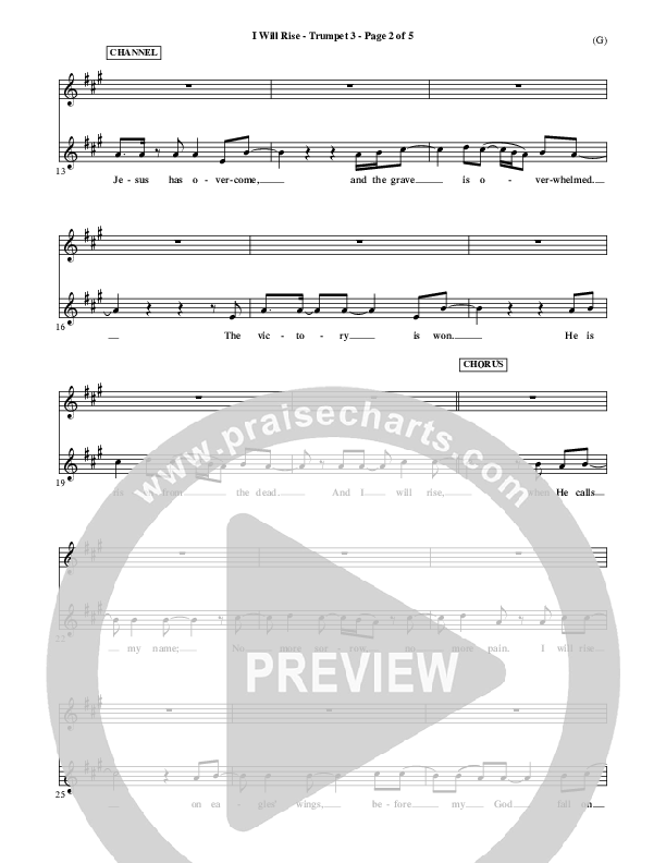 I Will Rise Trumpet 3 (Chris Tomlin)