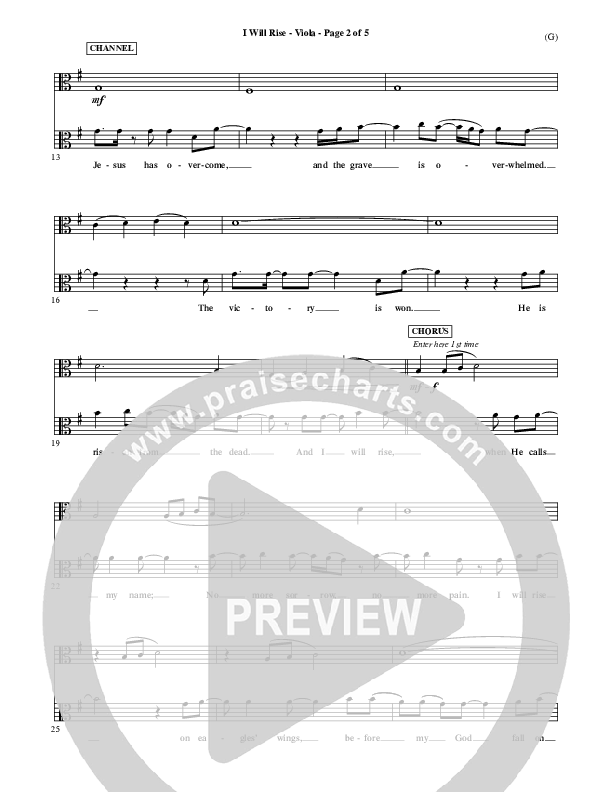 I Will Rise Viola (Chris Tomlin)