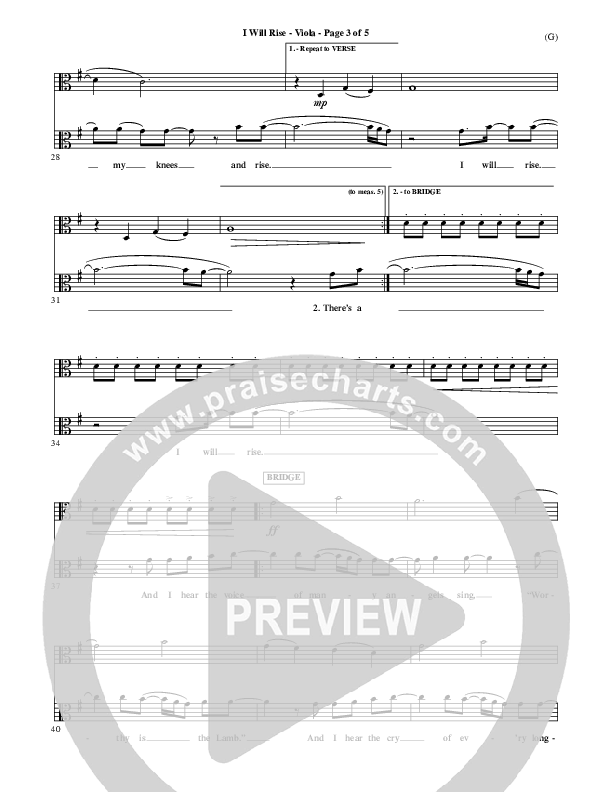 I Will Rise Viola (Chris Tomlin)