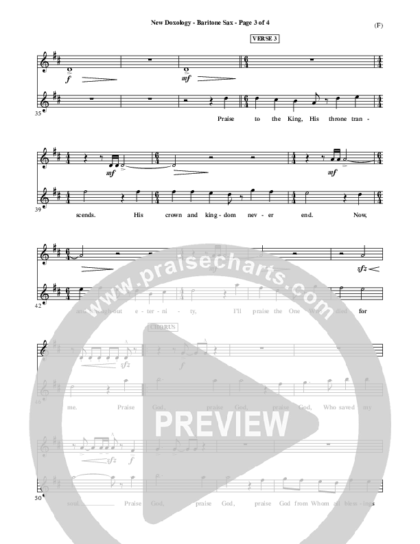 New Doxology Bari Sax ()