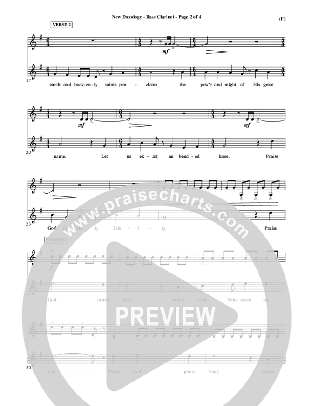 New Doxology Bass Clarinet ()