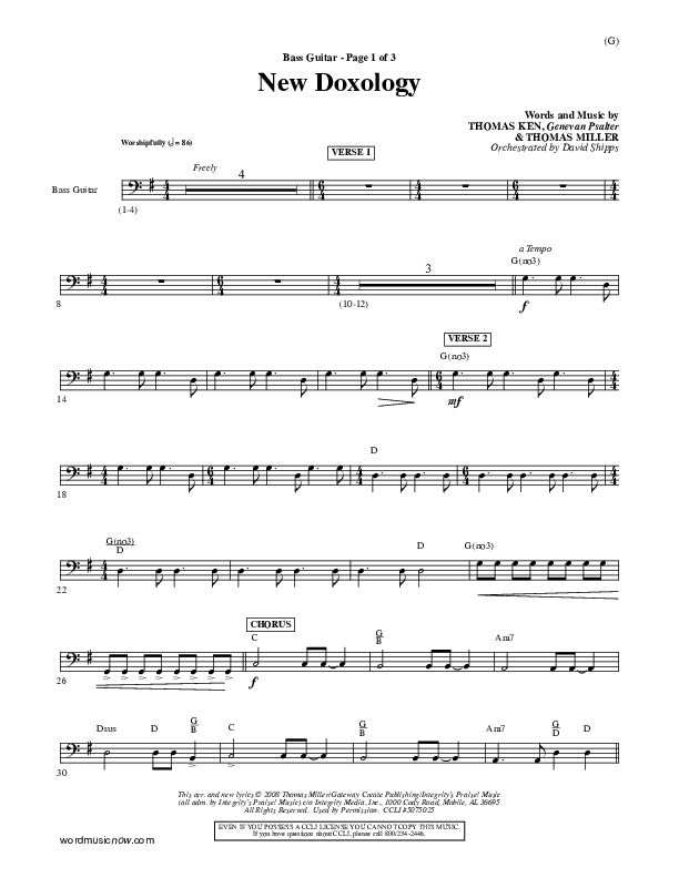 New Doxology Bass Guitar ()