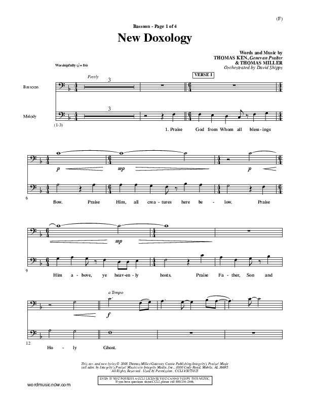 New Doxology Bassoon ()