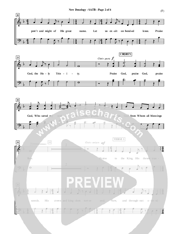 New Doxology Choir Sheet (SATB) ()