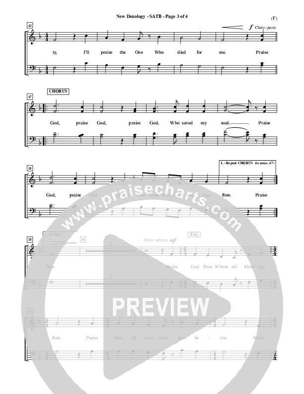 New Doxology Choir Sheet (SATB) ()