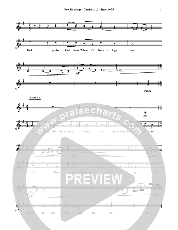 New Doxology Clarinet 1/2 ()