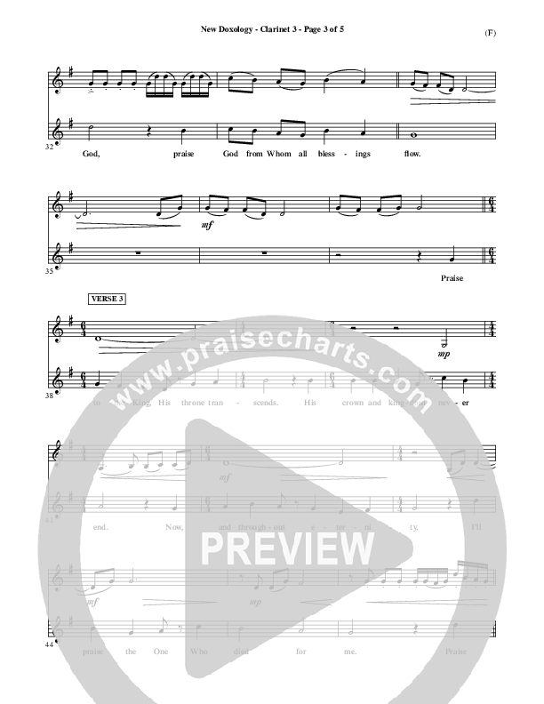 New Doxology Clarinet 3 ()