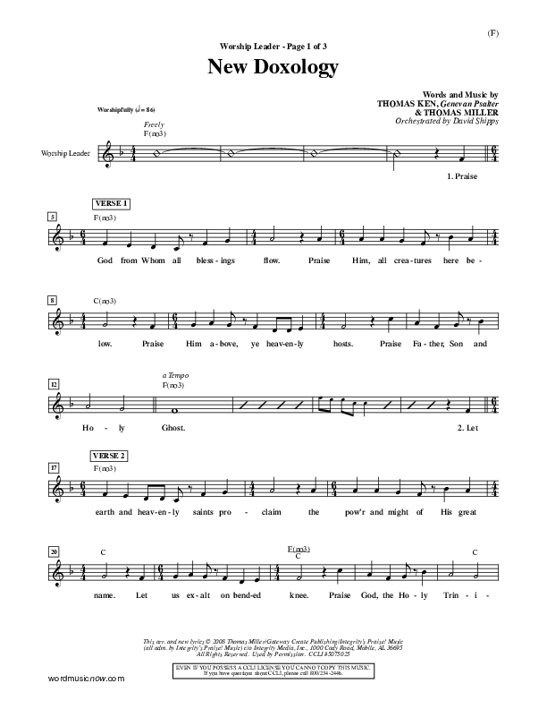 New Doxology Lead Sheet ()