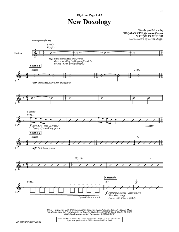 New Doxology Rhythm Chart ()