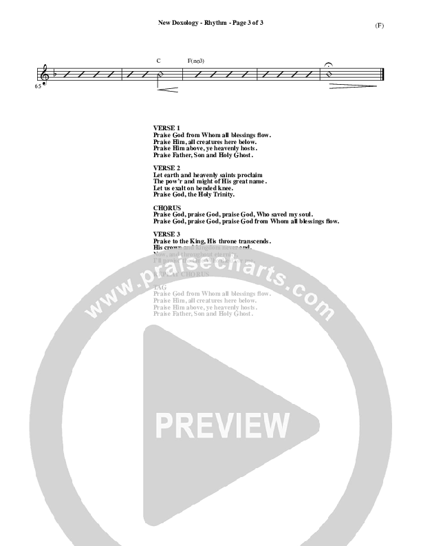 New Doxology Rhythm Chart ()