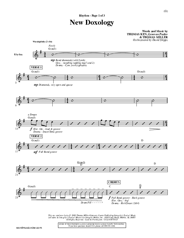 New Doxology Rhythm Chart ()