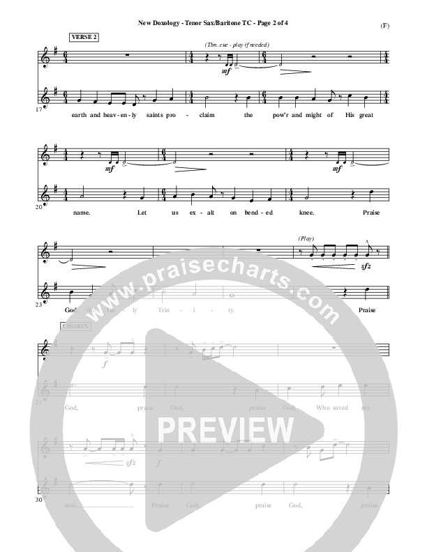 New Doxology Tenor Sax/Baritone T.C. ()