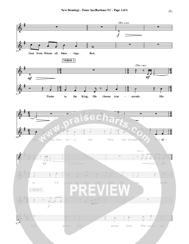 New Doxology Tenor Sax/Baritone T.C. ()
