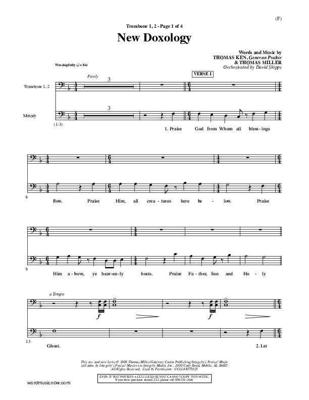 New Doxology Trombone 1/2 ()