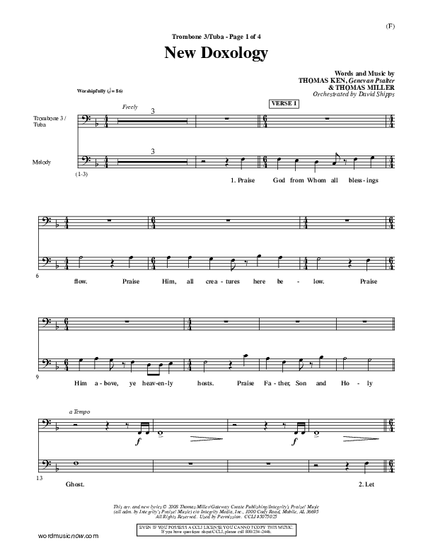 New Doxology Trombone 3/Tuba ()