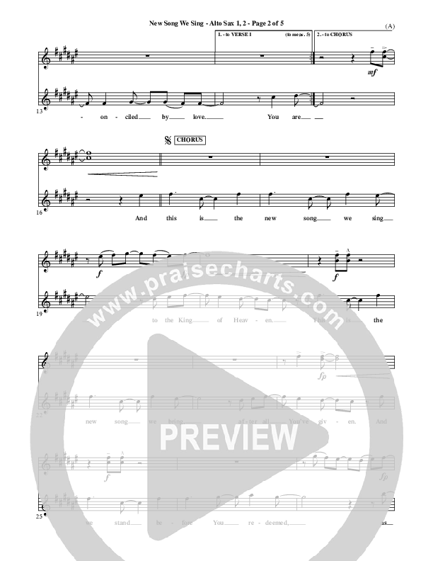 New Song We Sing Alto Sax (Meredith Andrews)