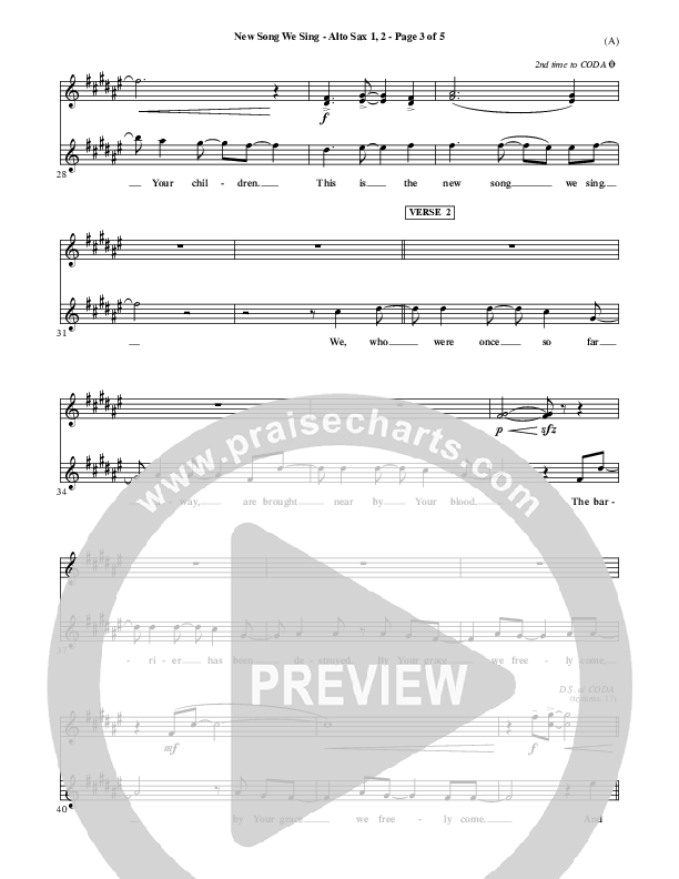 New Song We Sing Alto Sax (Meredith Andrews)