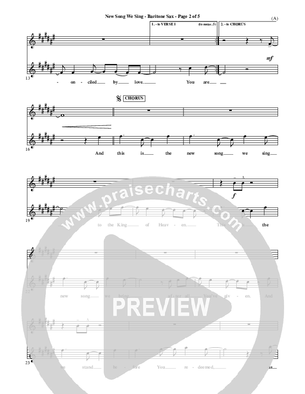 New Song We Sing Bari Sax (Meredith Andrews)