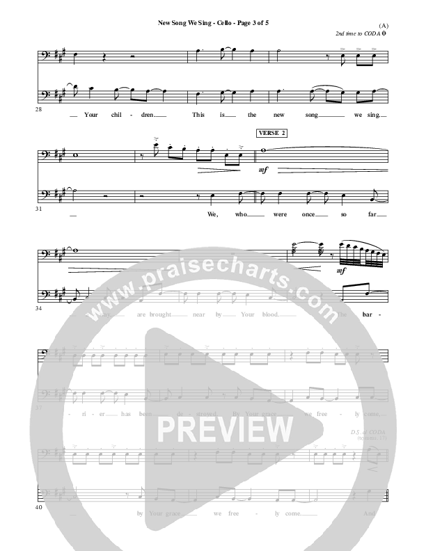 New Song We Sing Cello (Meredith Andrews)