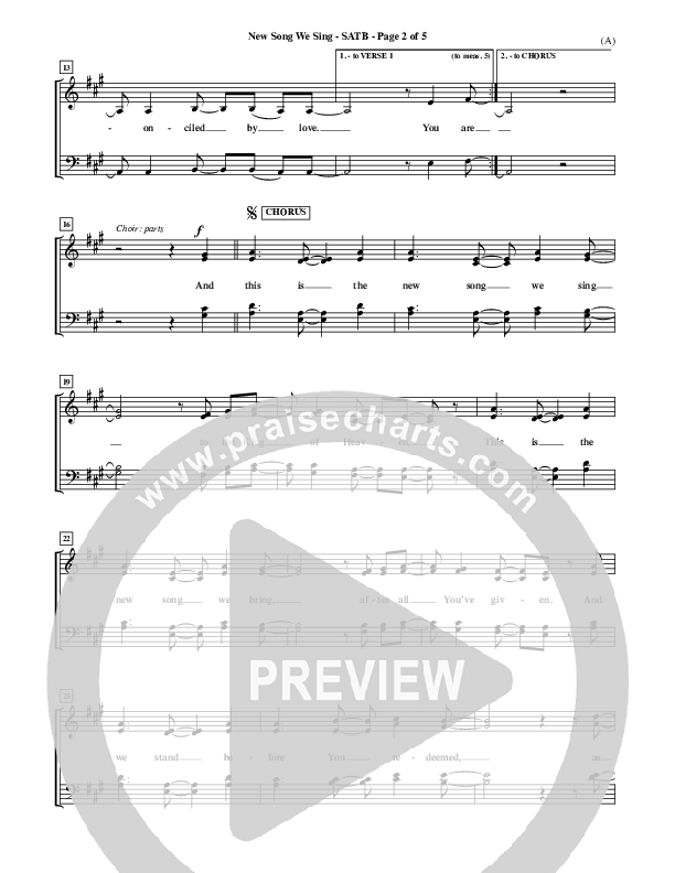 New Song We Sing Choir Vocals (SATB) (Meredith Andrews)