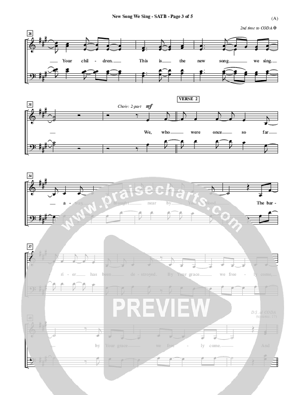 New Song We Sing Choir Vocals (SATB) (Meredith Andrews)
