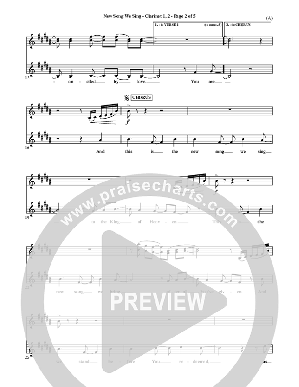 New Song We Sing Clarinet 1/2 (Meredith Andrews)