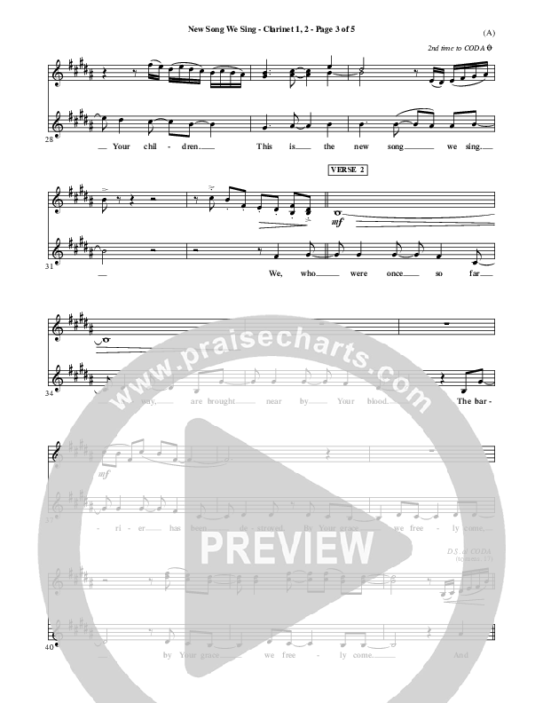 New Song We Sing Clarinet 1/2 (Meredith Andrews)